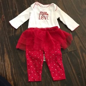 Valentine’s Day Onesie & Pants with Tutu